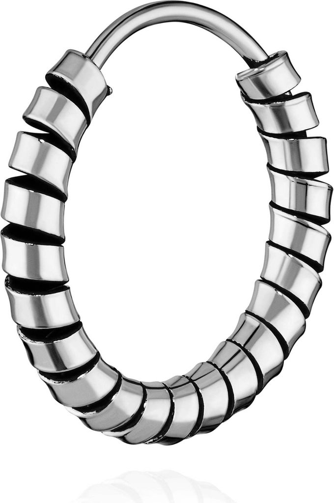 Single 925 Sterling Silber Keltische Celtic Gothic Creolen 12mm 7294