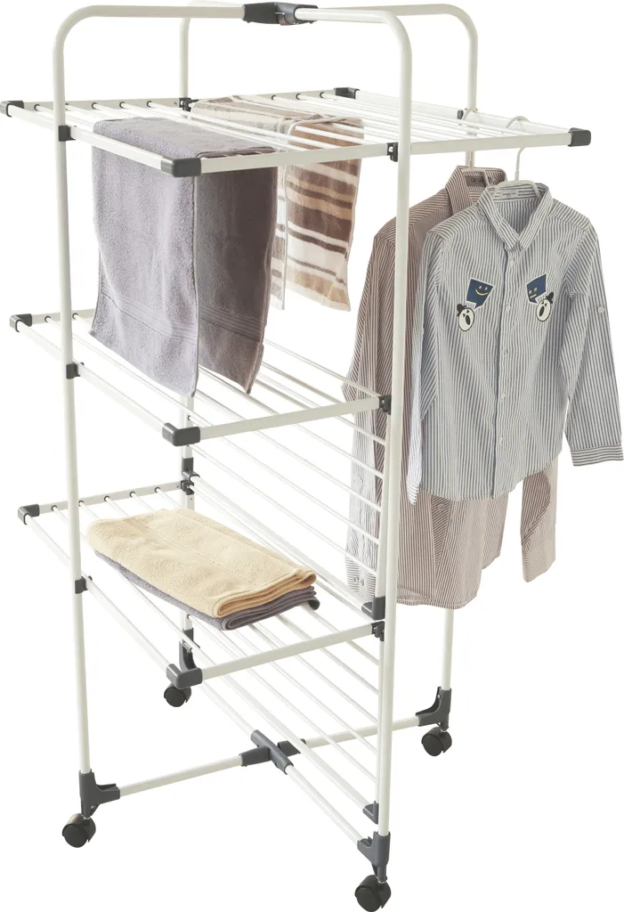 Séchoir à Linge Extra Grand et Stable - Tour de Séchage 22m Modulable