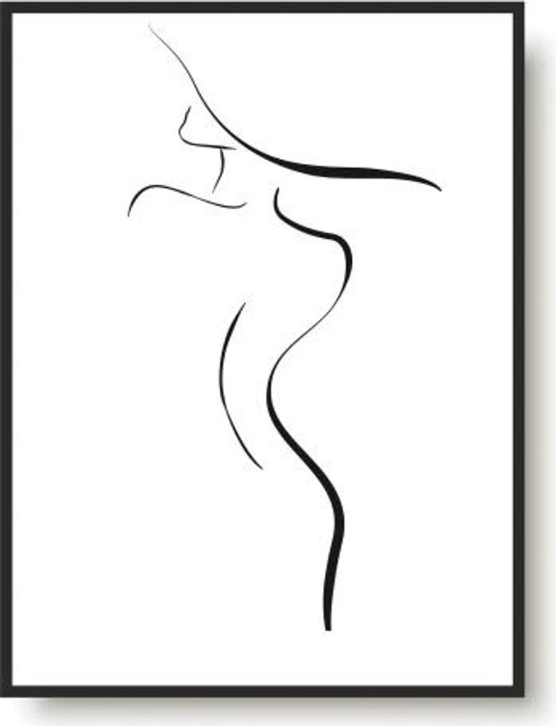 Modernes Poster, Wandkunst, Bild für Schlafzimmer, Strichzeichnung, Frau
