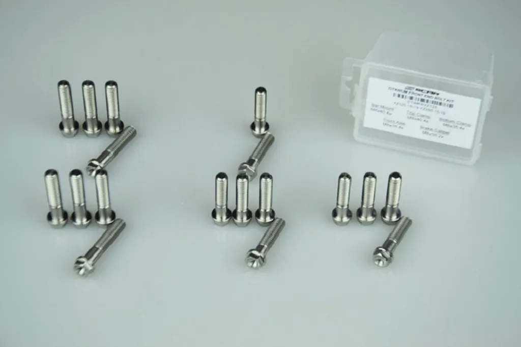 Kit de 18 Boulons de Moteur SCAR pour Train Avant de Moto Cross et Enduro