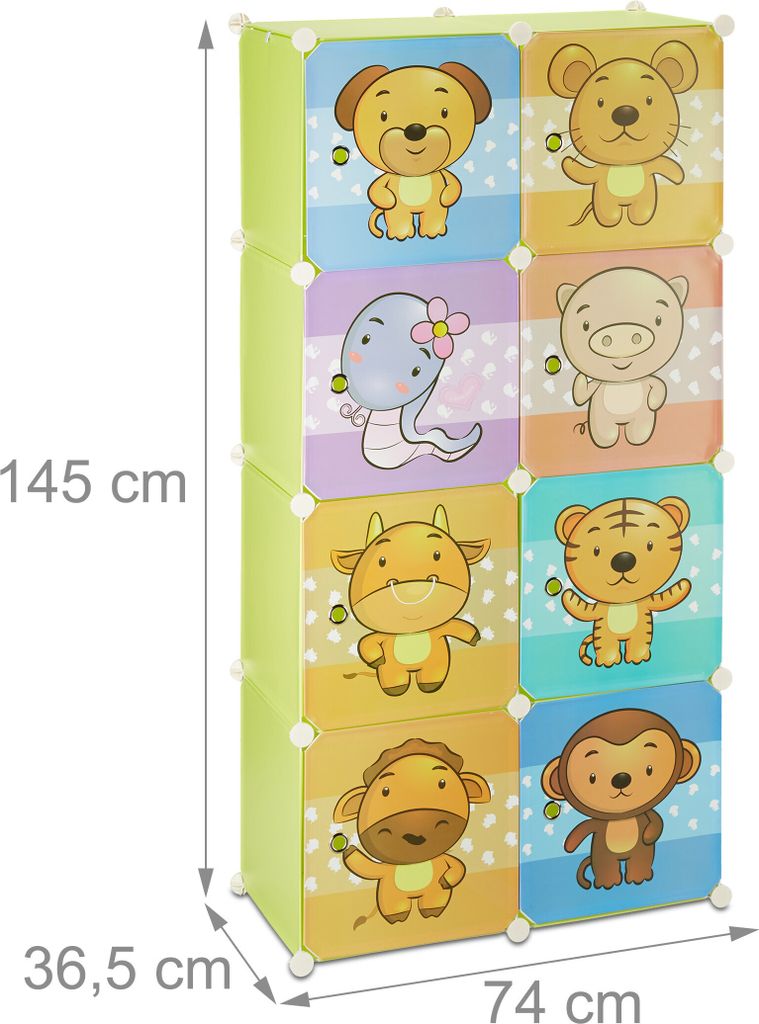relaxdays Kinderregal Stecksystem Produktbild 4