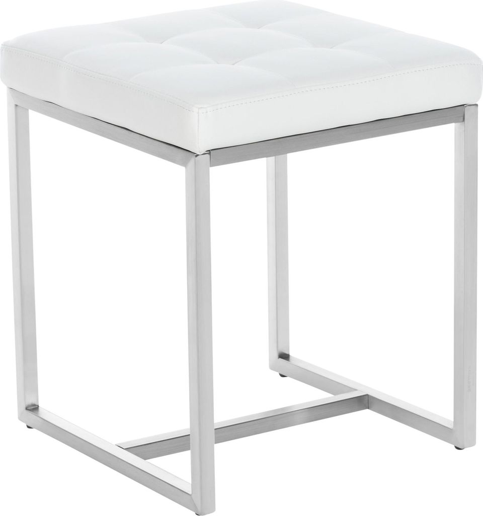 CLP Sitzhocker Barci mit Polsterung und Edelstahlgestell Produktbild 
