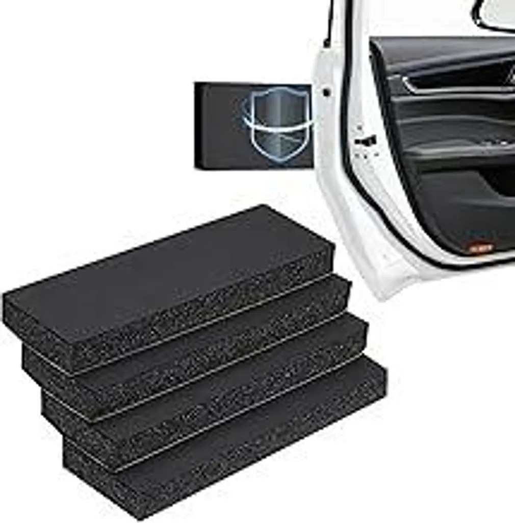 4 protezioni da parete per garage, protezioni da parete autoadesive 30 x 10 x 3 cm, protezioni per porte extra spesse, protezioni per bordi delle porte delle auto per pareti di garage, parcheggi e tettoie.