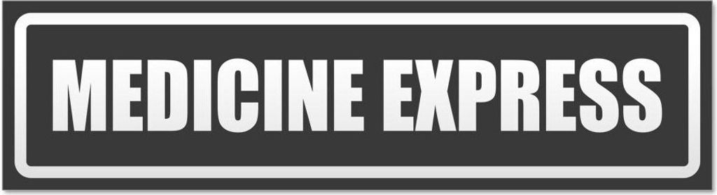 Kiwistar - Autoaufkleber - Dunkelgrau - 45 x 12 cm - Medicine E x press invertiert - Hinweis Aufkleber Sticker für Auto, Kfz, Fahrrad, PKW, LKW