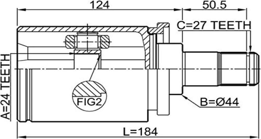 Antriebswellengelenk FEBEST 1911-F30LH getriebeseitig Vorderachse links für BMW