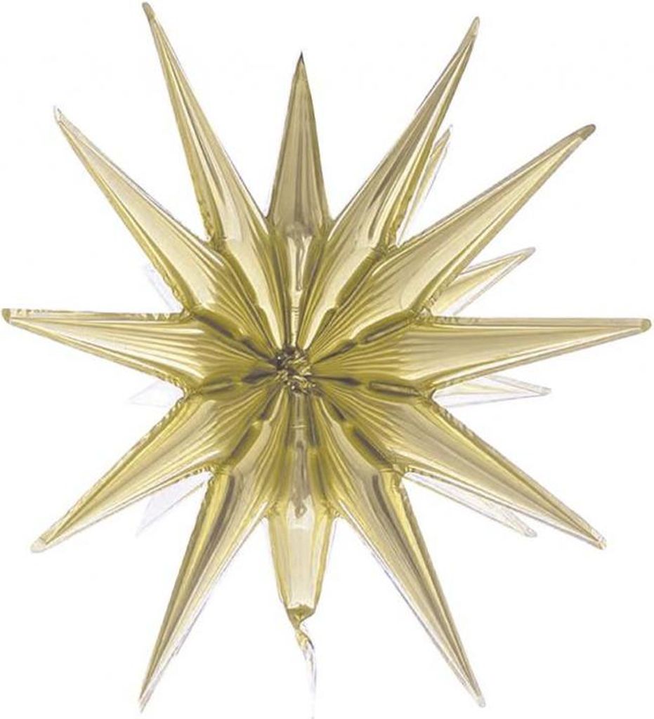Folienballon Stern 3D champagnerfarben 50 x 46 cm