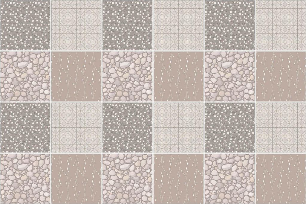 Fliesenaufkleber 20 x 20 cm – 24 Stück – Selbstklebend – Wasserfest – Pflegeleicht – Hitzebeständig – Für Küche & Bad – Geometrie...