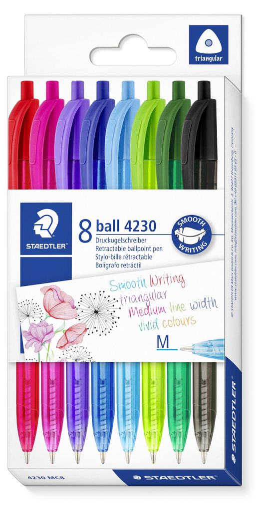 STAEDTLER ball 4230 M Dreikantiger Kugelschreiber Etui mit Produktbild 