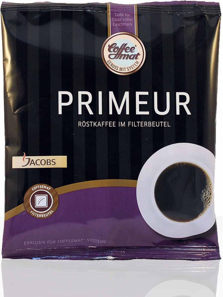 Jacobs Coffeemat Primeur Pouch - 36 x 60g Kaffee im Filterbeutel, Filterkaffee
