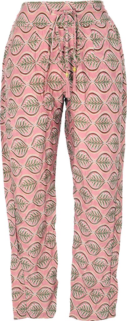 Schmale Hose, Bleistifthose, Seidig Schimmernde Sommerhose - Altrosa, Damen, Polyester, Größe: XL