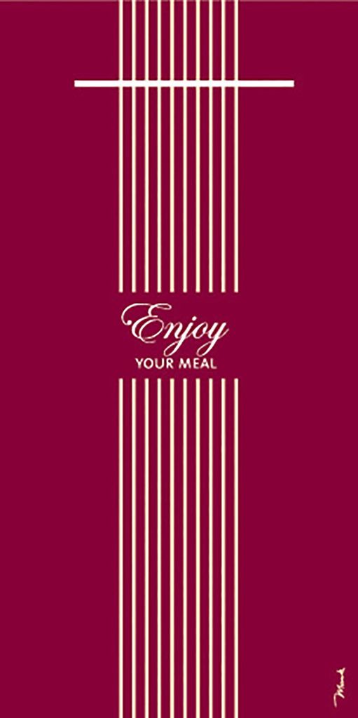Airlaid Besteckservietten Enjoy Your Meal in Bordeaux, 40 x 40 cm, 75 Stück - Mank