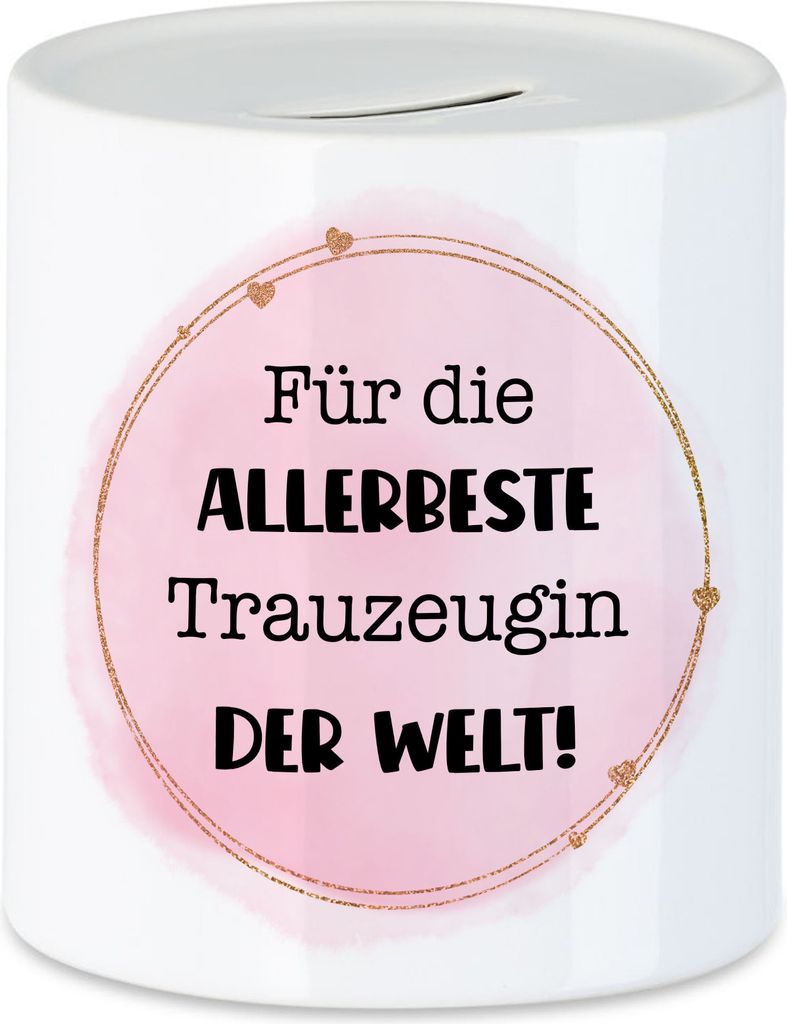 Für die allerbeste Trauzeugin der Welt Spardose Hochzeit Frage Dankeschön Geschenk