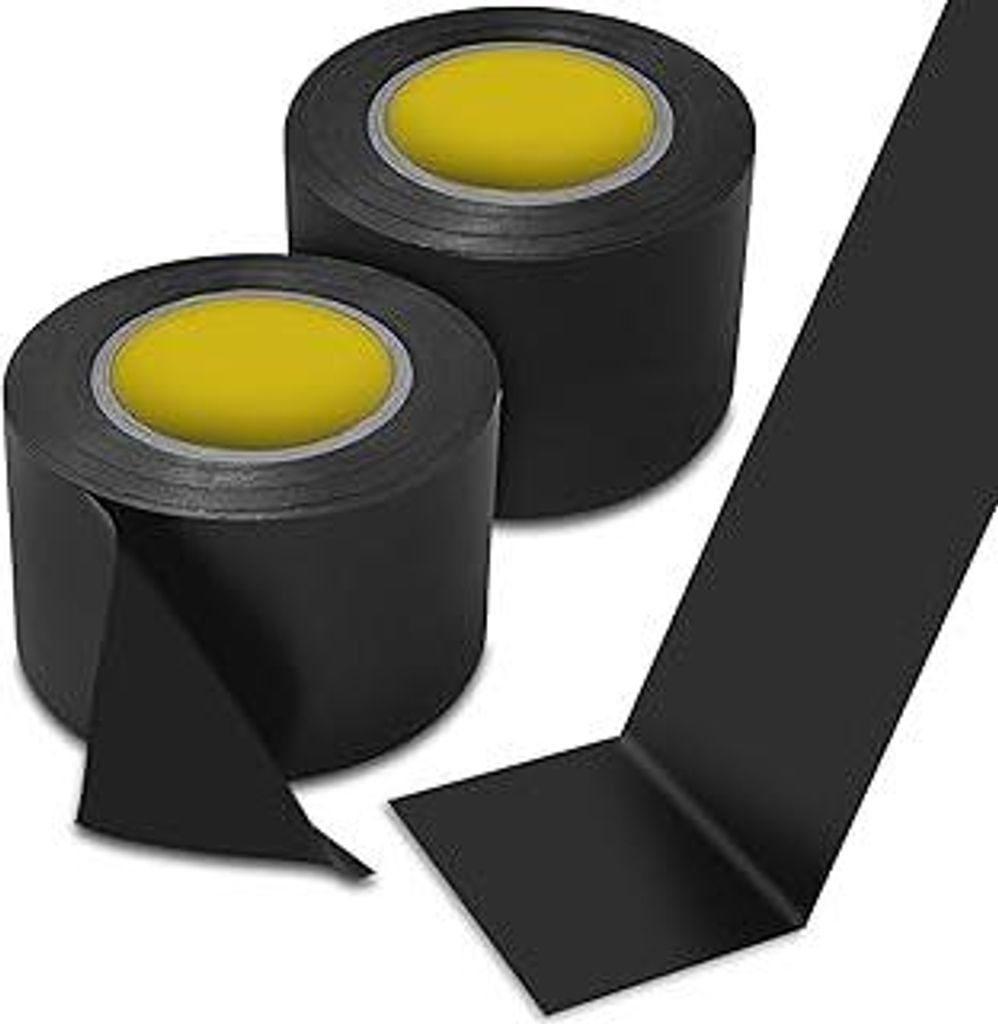 2 Stück solierband, 50mm x 20m Pack isolierband Schwarz set, Auto Kabelbaumband, Dichtband klebeband rohrisolierung, Elektriker Band, zum Schutz, ...