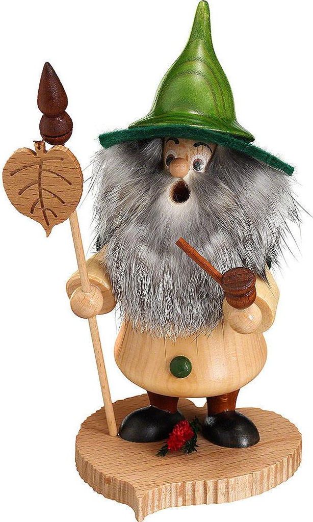 Baumwichtel Lindenblatt (18cm) Räuchermann von Drechselwerkstatt Uhlig