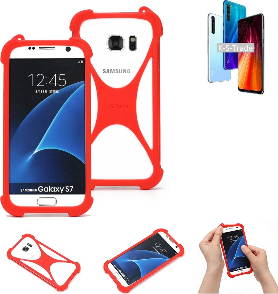 K-S-Trade Handy-Hülle kompatibel mit Xiaomi Redmi Note 8 2021 Schutz-Hülle Bumper Silikon Schutz Hülle Cover Case Silikoncase Silikonbumper TPU