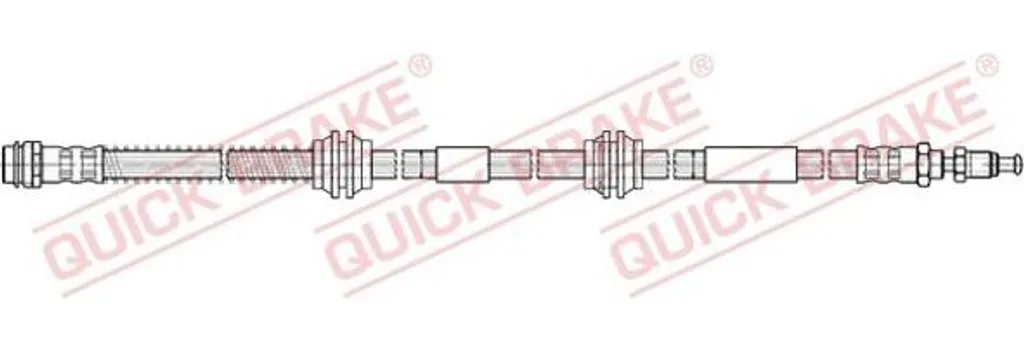 Flexible de frein Quick Brake 35.916 pour Touareg - OE 7L6611701