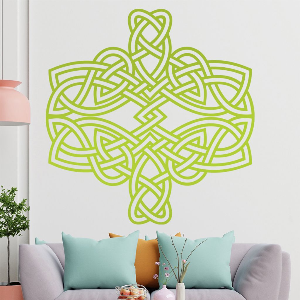 keltischer Knoten - Knotenmuster Wandtattoo in 6 Größen - Wandaufkleber Wall Sticker - Dekoration, Küche, Wohnzimmer, Schlafzimmer, Badezimmer