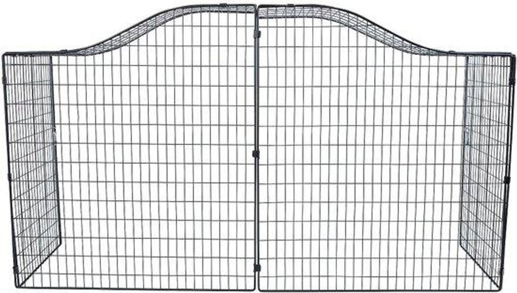 Baby- und Haustier-Sicherheitsschranke - 144cm Breite - Schwarz - Metall - 144x80cm