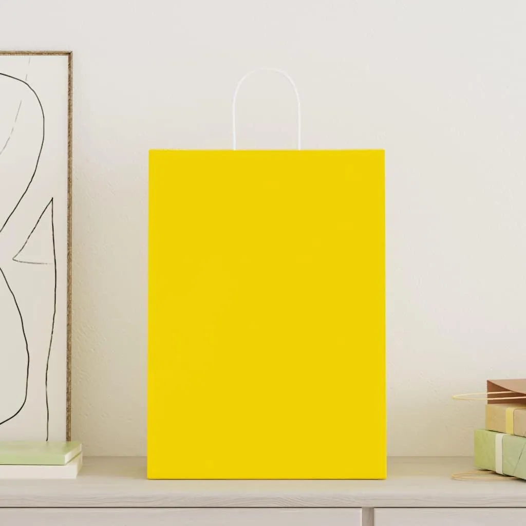 Buste Carta Kraft Gialla 32x17x44 cm vidaXL - Set 250 pz Sostenibili