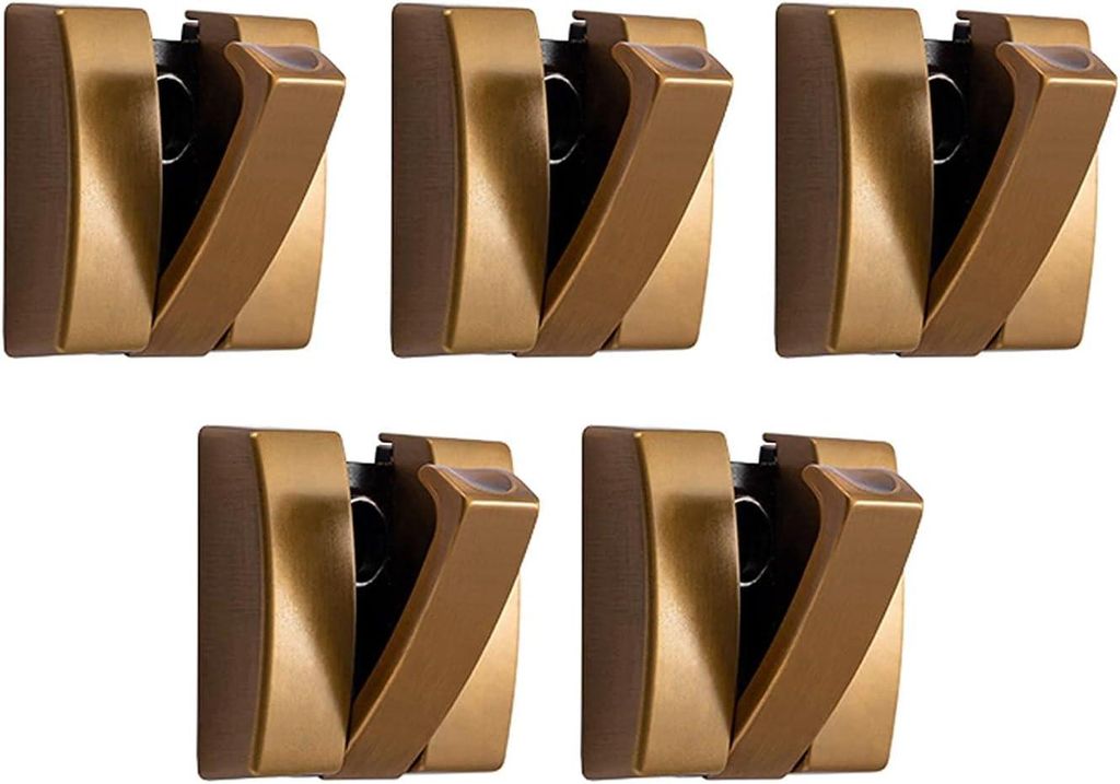 Zusammenklappbare, wandmontierte Garderobe aus Aluminium mit 5 Haken, fürs Badezimmer