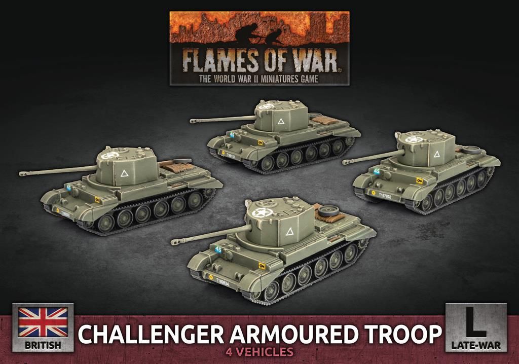 Flames Of War - Challenger Armoured Troop (4x) - Englisch