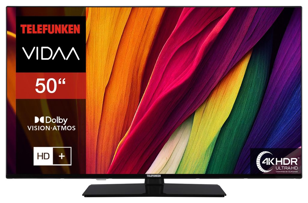 Telefunken XU50VP750M Fernseher 50 Zoll Smart TV VIDAA 4K Produktbild 