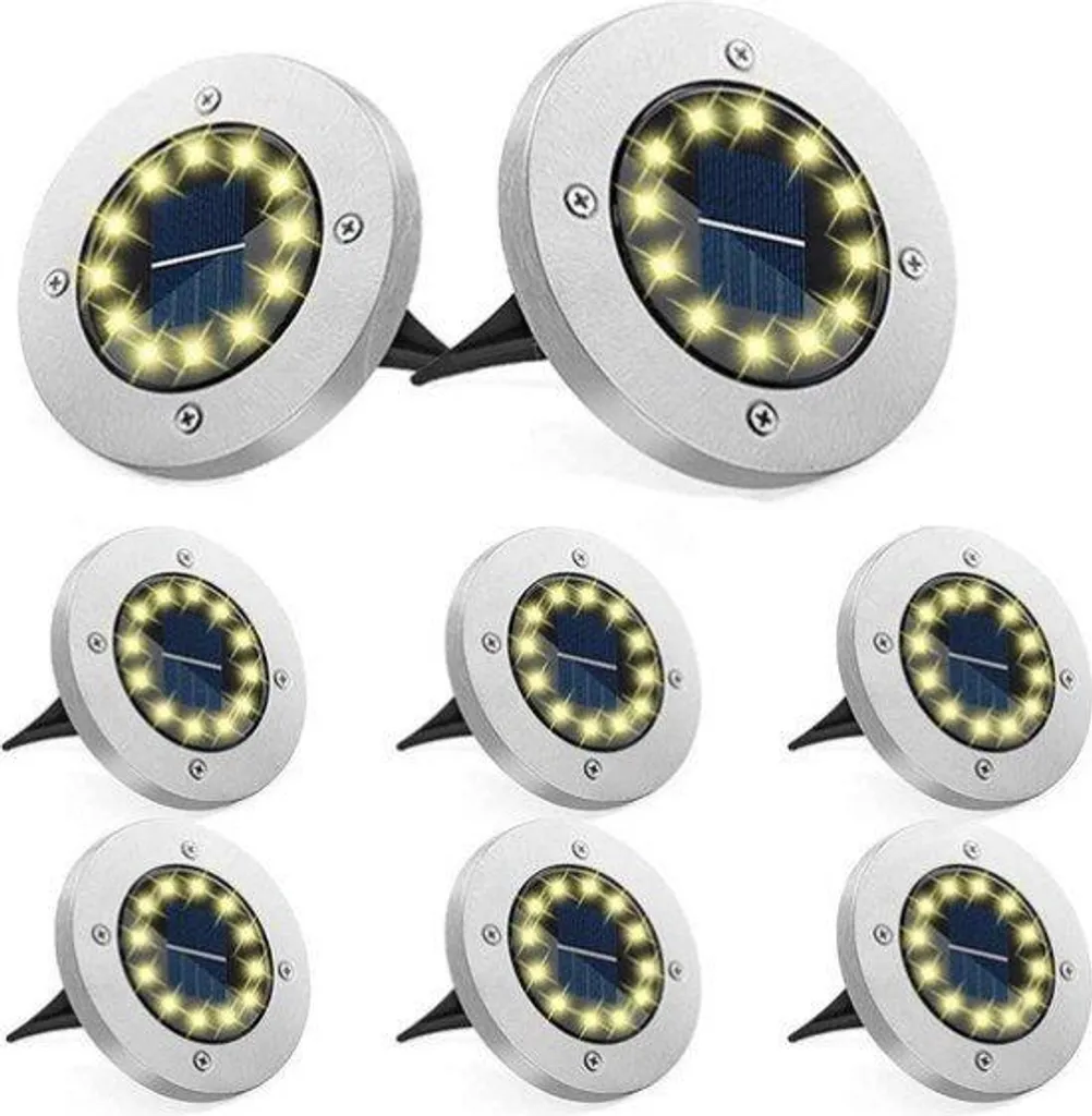 Éclairage solaire de jardin : spot de sol LED sans fil pour terrasse