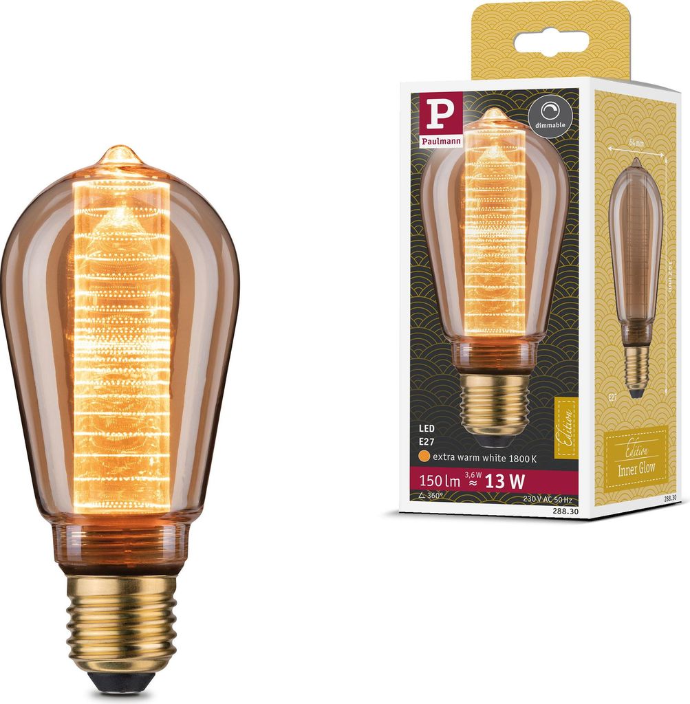 Paulmann Inner Glow Edition LED Kolben Innenkolben Ringmuster