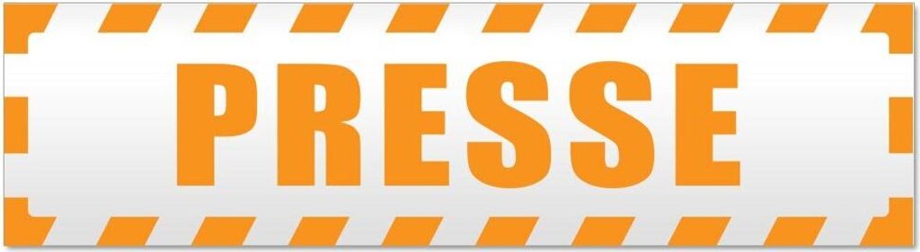 Kiwistar Presse gestreift Magnetschild Schild magnetisch - 60cm Orange - Magnetfolie für Auto PKW Kfz