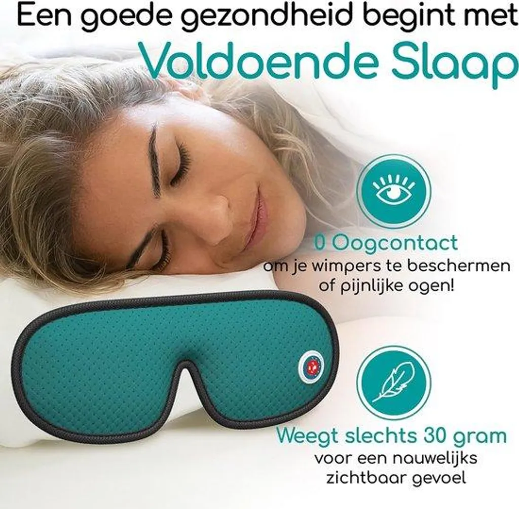 Masque de sommeil occultant Donker - Masque pour les yeux avec 4 bouchons