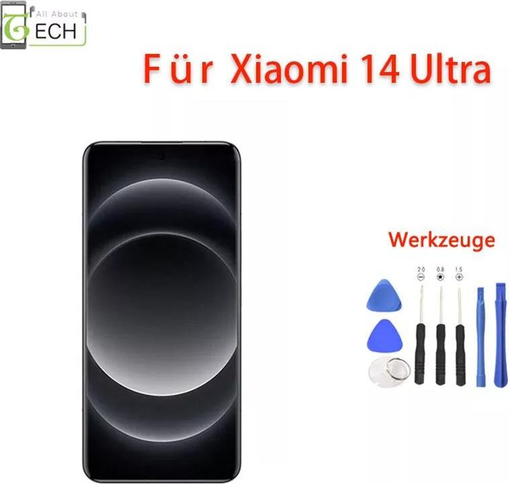 Original Xiaomi Mi 14 Ultra LCD Display mit Rahmen Produktbild 