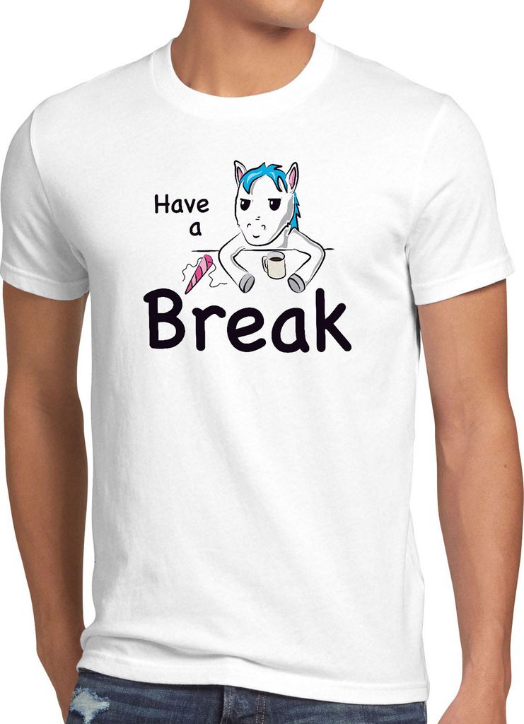 style3 Have a Break Einhorn Herren T-Shirt Unicorn