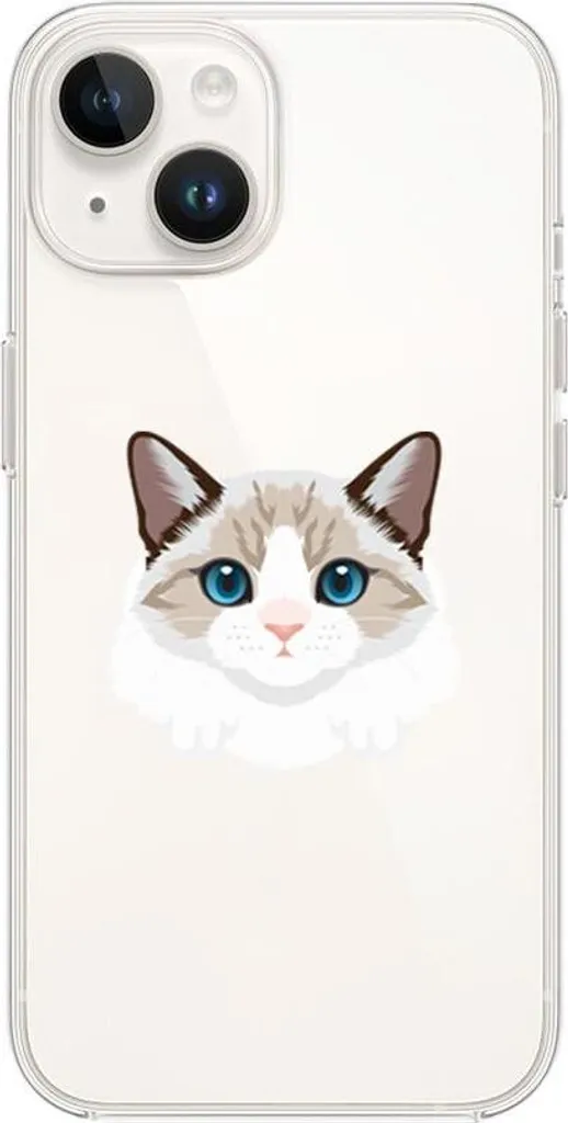 Cover iPhone 13 Trasparente Gatto Birmano - Accessorio Trendy Silicone