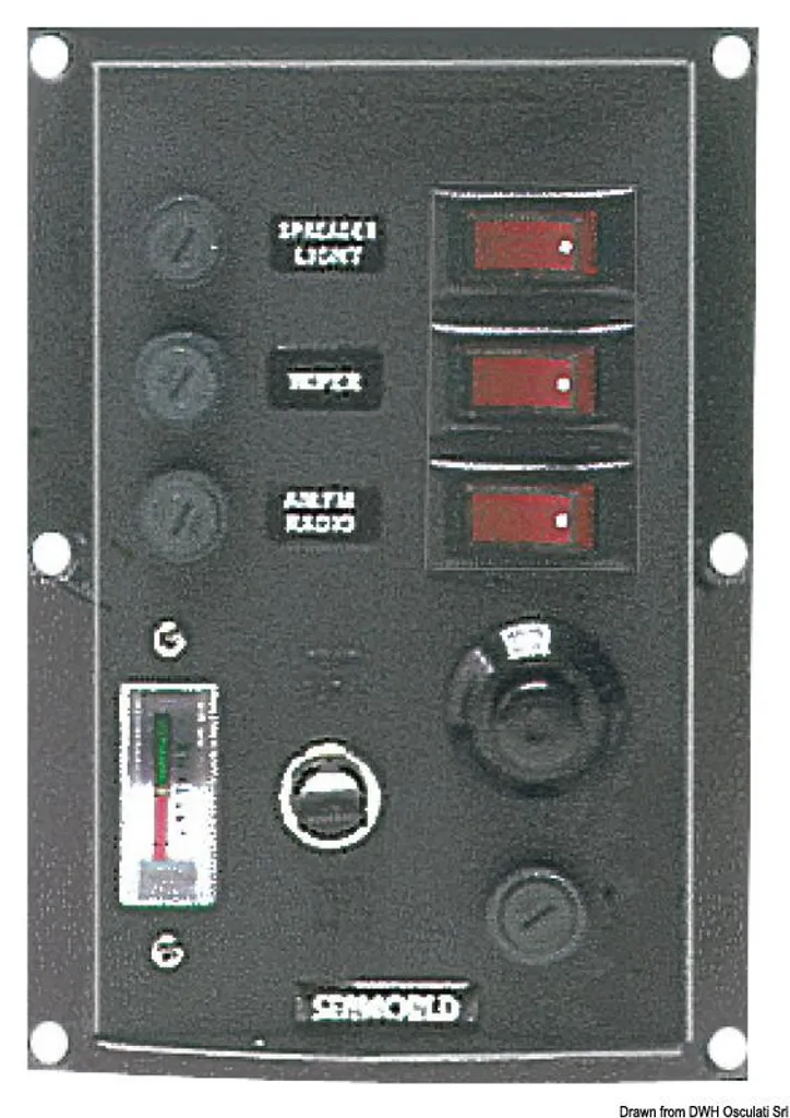 Tableau vertical 3 interrupteurs pour rénovation console de bateau 12V