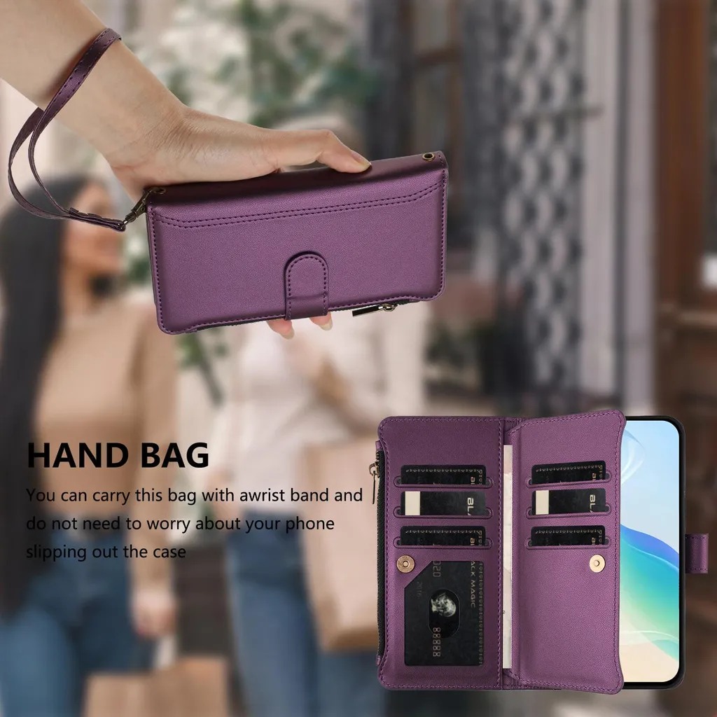 Cover Antiurto Sony Xperia 10 VI Viola | Portafoglio con Zip - 7