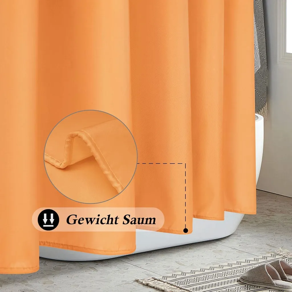YISURE Tenda doccia antimuffa 200x220 lunga per vasca da bagno, bianco