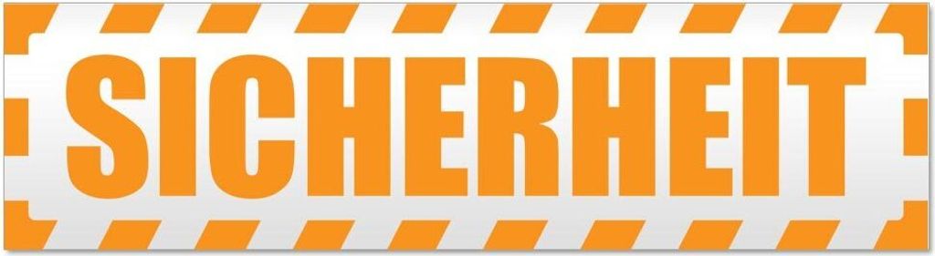 Kiwistar - Autoaufkleber - Orange - 60 x 16 cm - Sicherheit Security gestreift - Hinweis Aufkleber Sticker für Auto, Kfz, Fahrrad, PKW, LKW