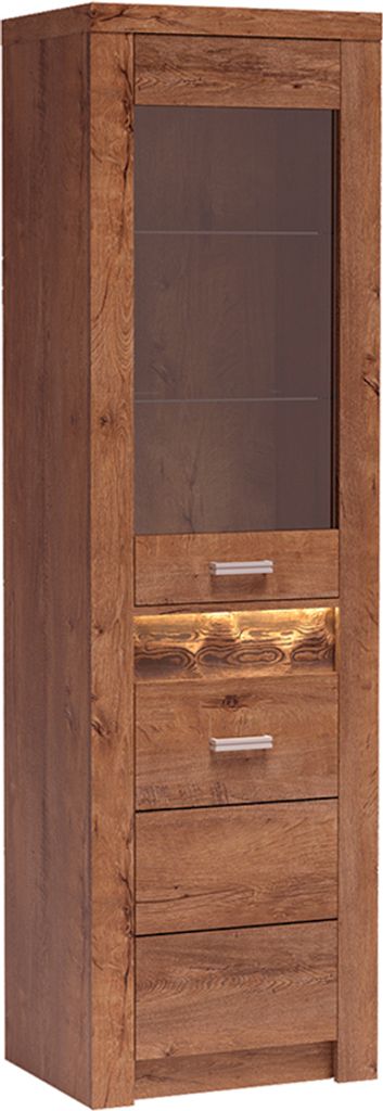 Vitrinenschrank modern in Esche hell INGENIO-161