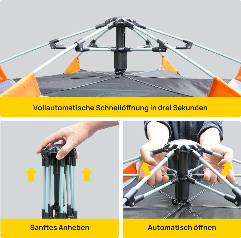 Sumosuma Campingzelt wasserdicht für 4 Personen, Produktbild 4