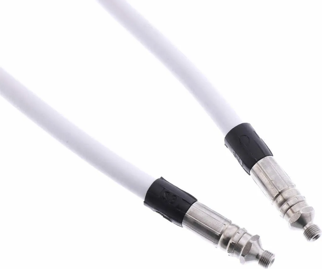 Tubo Freno Aeronautico STAHLFLEX 68cm Bianco | Treccia Inox per Moto