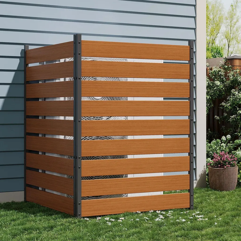 Brise-vue pour Terrasse en WPC Naturel - Occultation Jardin Facile x2