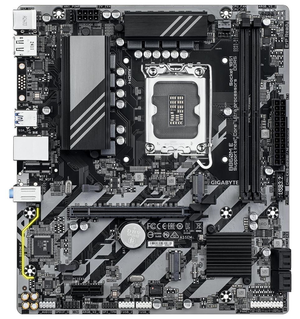 GIGABYTE B860M E Motherboard, LGA 1851 Produktbild 