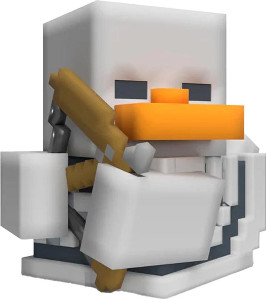 Minecraft - "TUBBZ" Skelett-Gummiente CD1911 (Einheitsgröße) (Weiß)