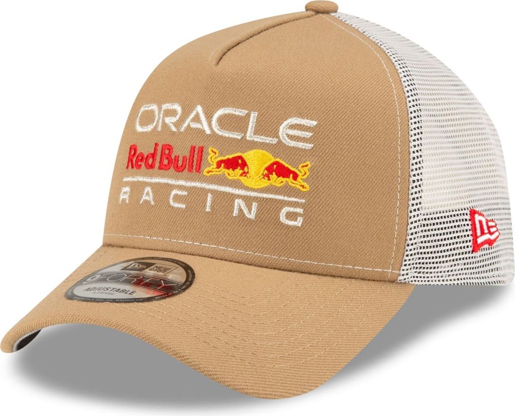 New Era A-Frame Snapback Trucker Cap - Red Bull Racing khaki