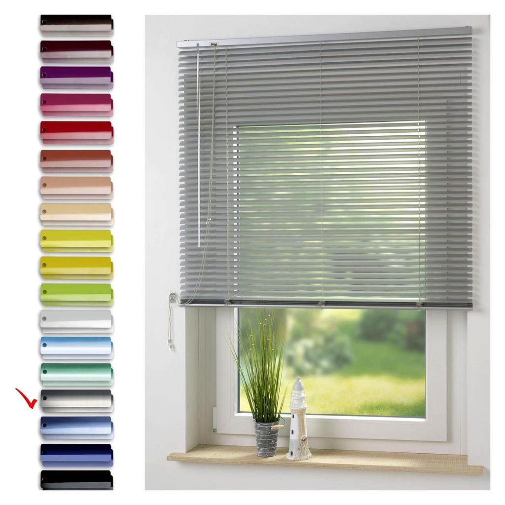 Aluminium-Jalousie | Silber 100cm x 220cm