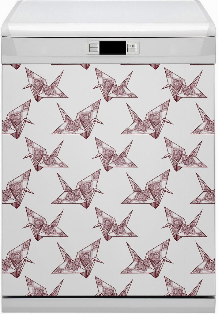 Geschirrspüle Magnet für Spülmaschine Magnetmatte Küche Magnete Dekorative 60x80 cm - Vögel Origami