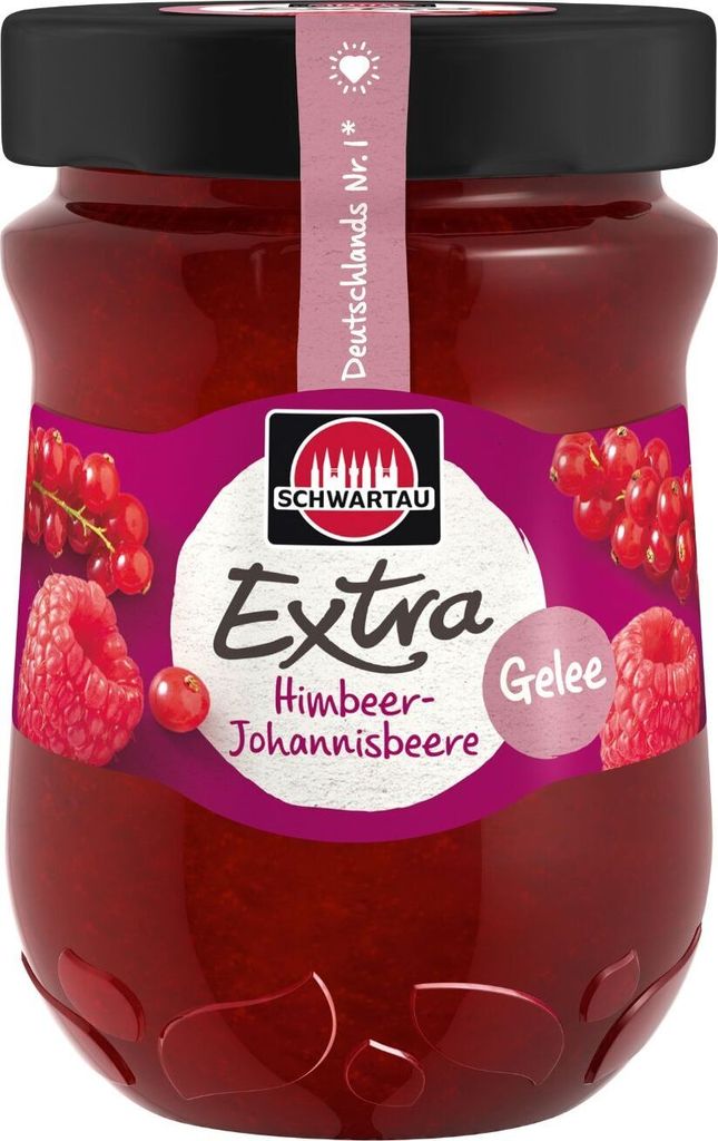 Schwartau Extra Himbeer-Johannisbeer Gelee, 340g Produktbild 