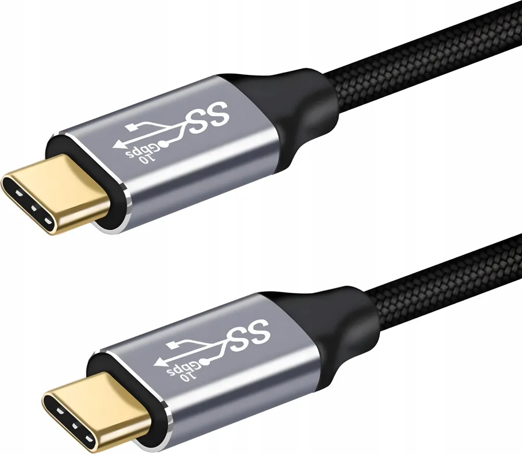 Câble USB-C 10Gbps Nylon 2m : Charge 100W et Vidéo 4K 60Hz Ultra Fluide