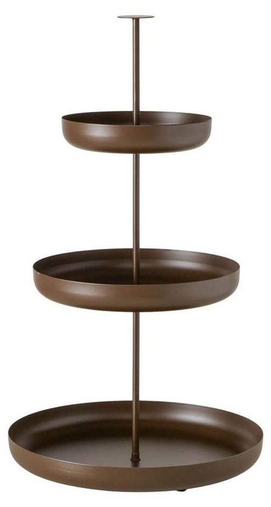 Etagere SIDAN braun Metall H60cm 3-stöckige Metalletagere Produktbild 