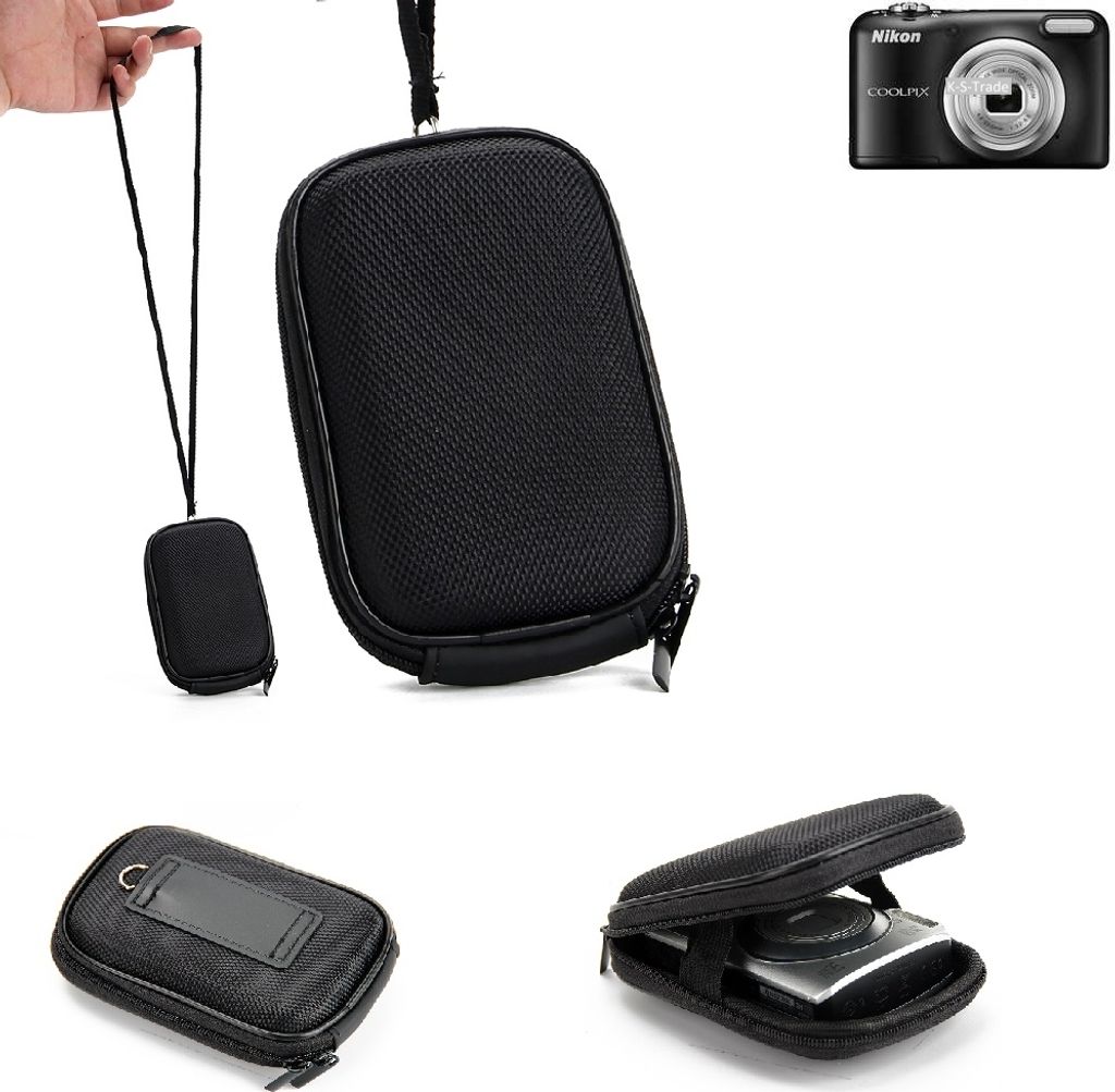 K-S-Trade Hardcase Kamera-Tasche Foto-Tasche kompatibel mit Nikon Coolpix A10 für Kompaktkamera Gürteltasche Case Schutz-Hülle